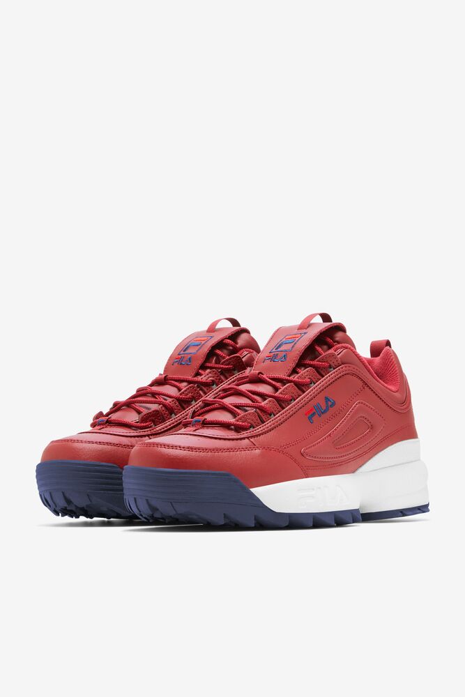 Fila Disruptor 2 Premium Sneakers Rojas Azul Marino Rojas | IGBR54620