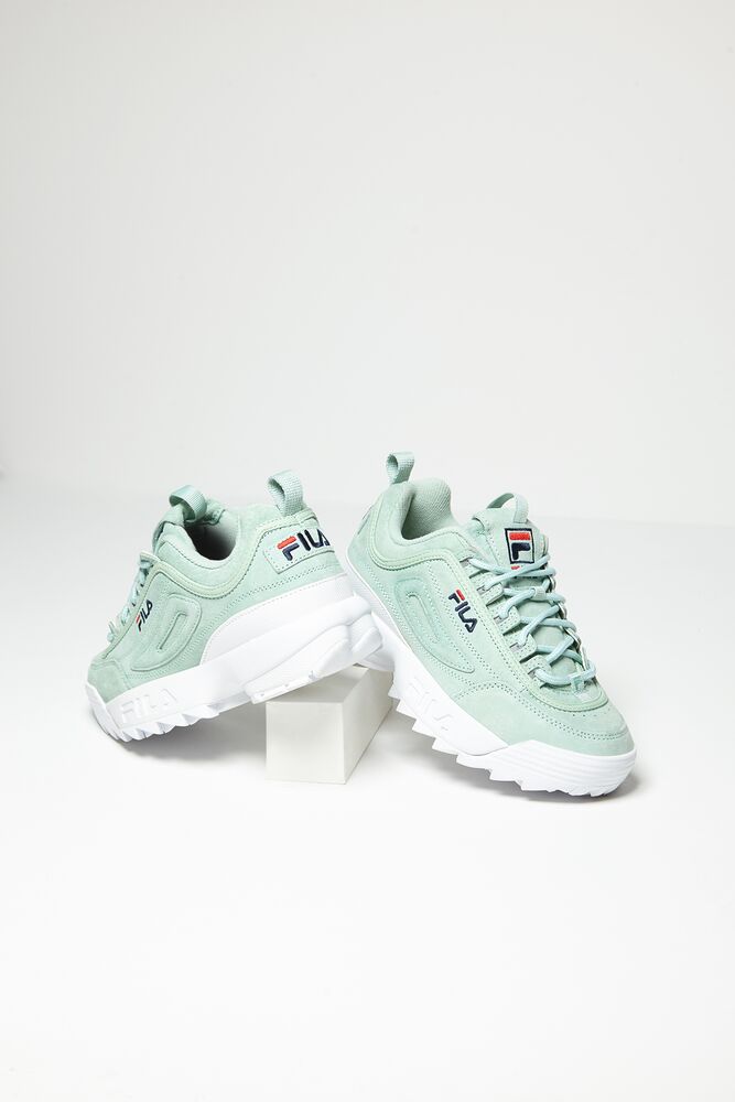 Fila Disruptor 2 Premium Suede Sneakers Ptur/Ptur/Wht | ZODT48035