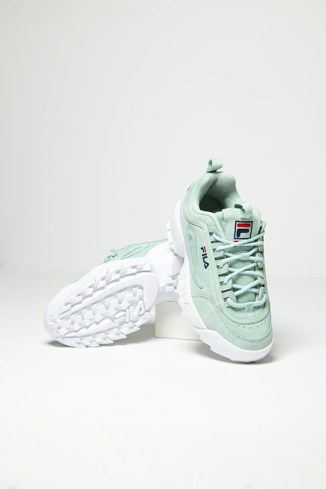 Fila Disruptor 2 Premium Suede Sneakers Ptur/Ptur/Wht | ZODT48035