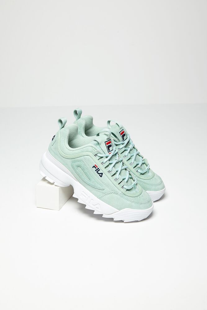 Fila Disruptor 2 Premium Suede Sneakers Ptur/Ptur/Wht | ZODT48035