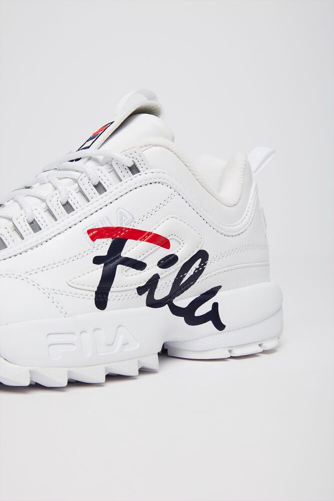 Fila Disruptor 2 Script Sneakers Wht/Fnvy/Fred | OKCP15489