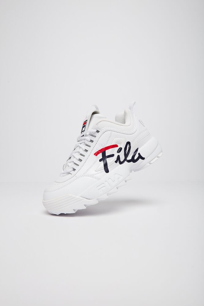 Fila Disruptor 2 Script Sneakers Wht/Fnvy/Fred | OKCP15489