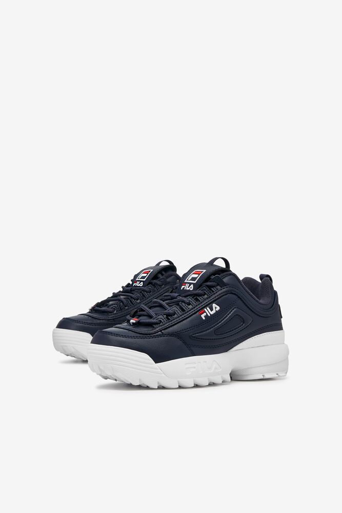 Fila Disruptor 2 Sneakers Azul Marino Blancas Rojas | HORU65701