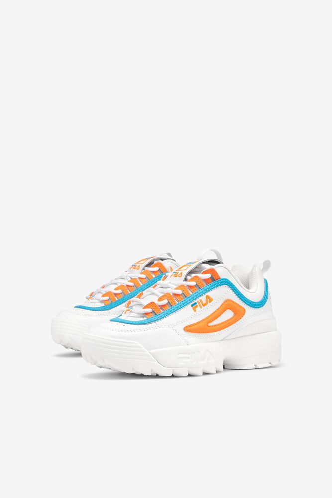 Fila Disruptor 2 Sneakers Blancas Azules Naranjas | YCNW18723