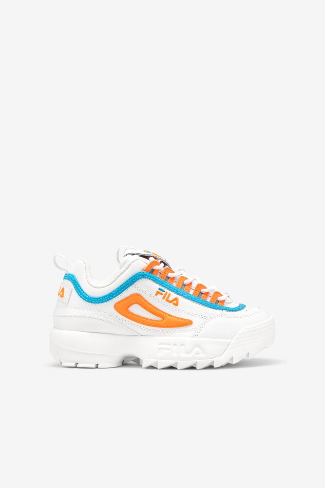 Fila Disruptor 2 Sneakers Blancas Azules Naranjas | YCNW18723