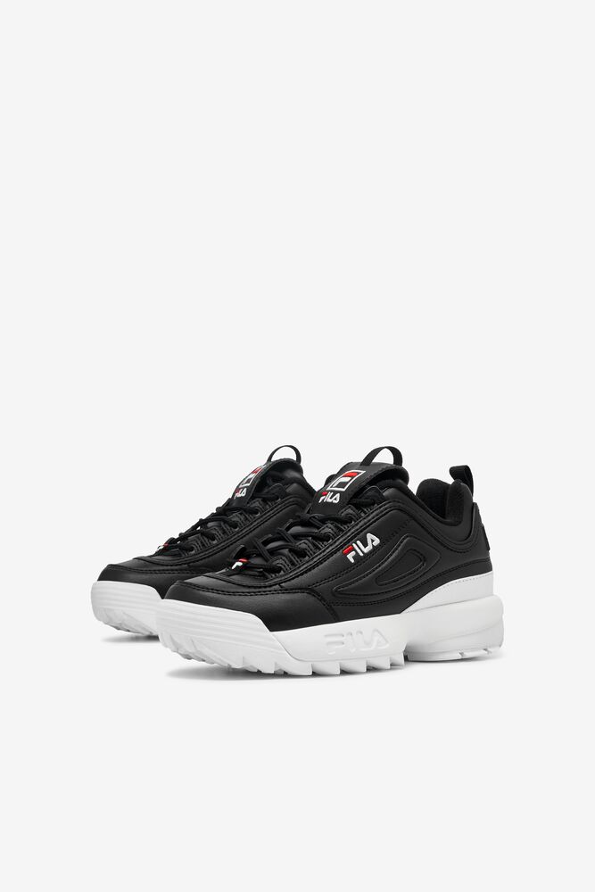 Fila Disruptor 2 Sneakers Negras Blancas Rojas | PQNT19364