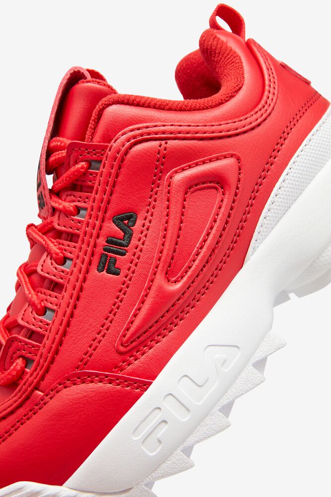 Fila Disruptor 2 Sneakers Rojas Blancas Negras | QBKA78269