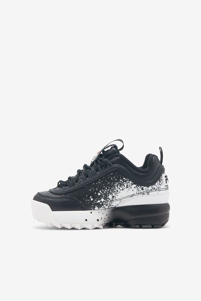 Fila Disruptor 2 Splatter Sneakers Negras Negras Blancas | IAEW50934