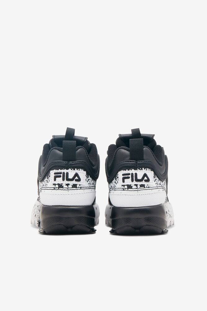 Fila Disruptor 2 Splatter Sneakers Negras Negras Blancas | IAEW50934