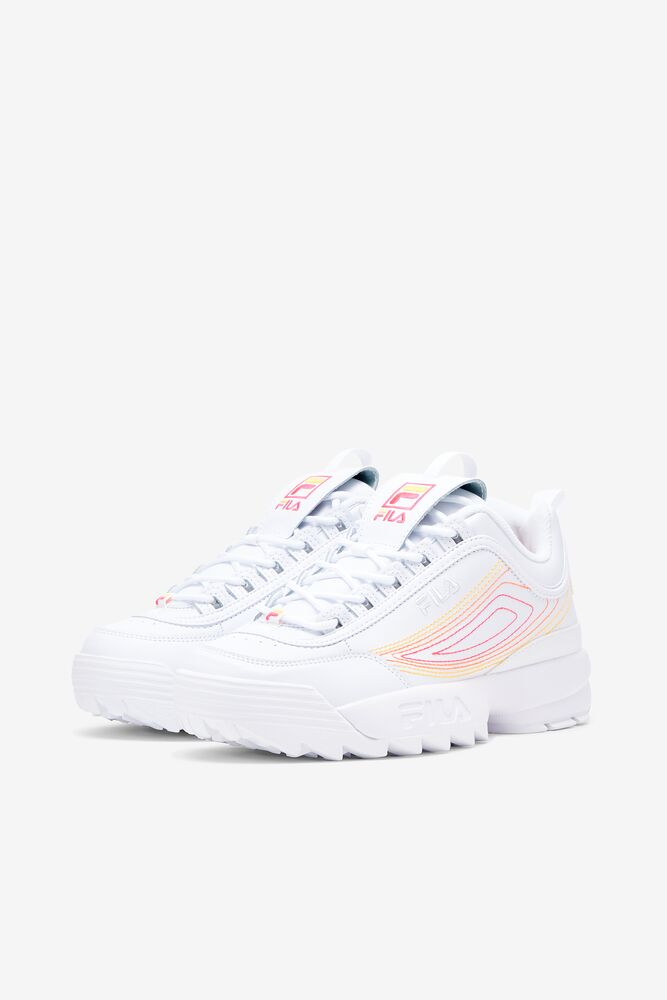 Fila Disruptor 2 Stitch Sneakers Blancas Rosas Naranjas | QFHK70981