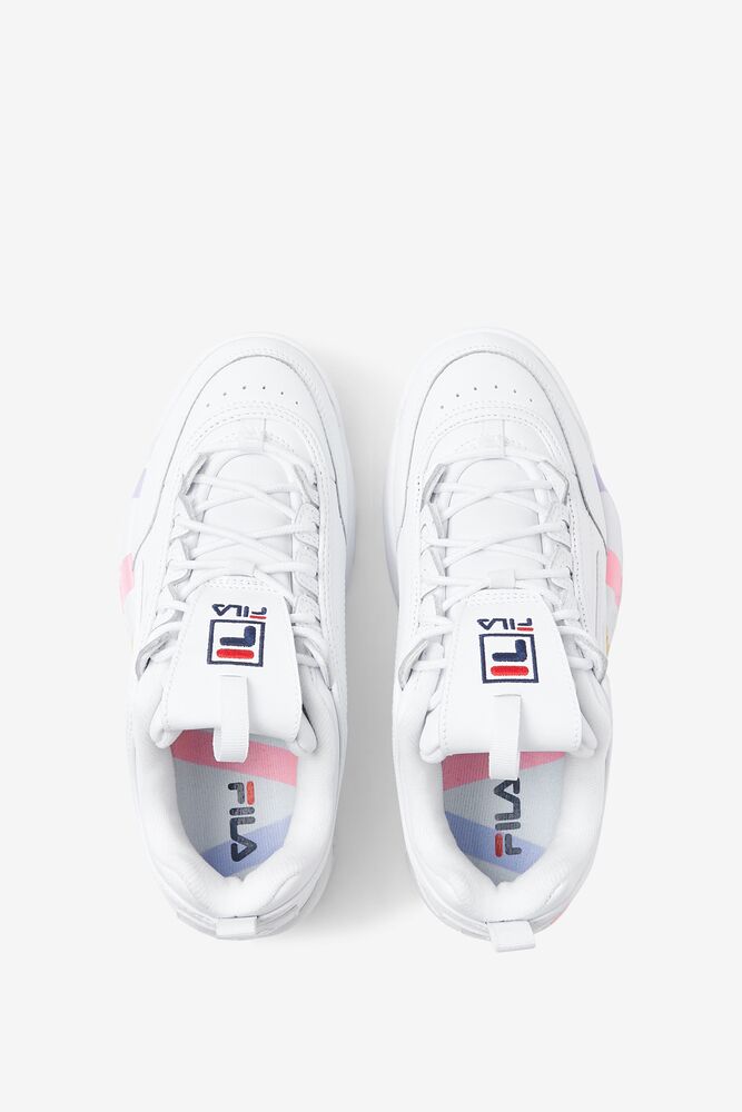 Fila Disruptor 2 Stripe Midsole Sneakers Blancas Azules | MZVE49186