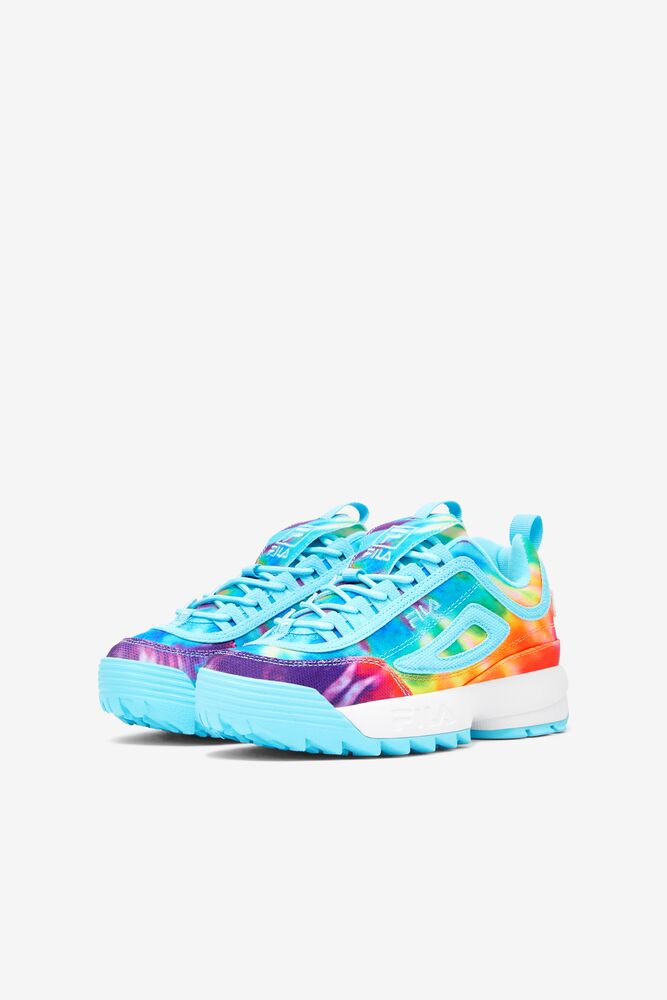 Fila Disruptor 2 Tie Dye Sneakers Azules Blancas | QEZV98601