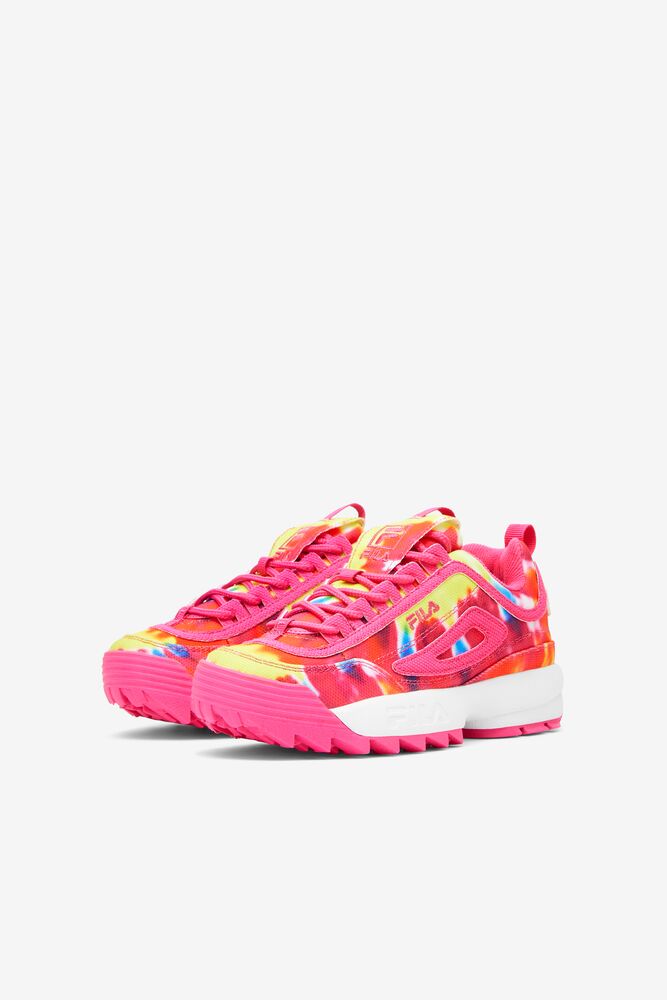 Fila Disruptor 2 Tie Dye Sneakers Rosas Blancas | YHPV02379