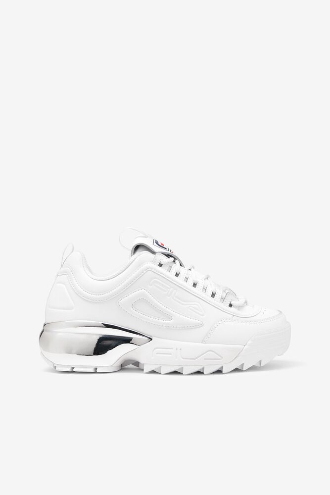 Fila Disruptor 2a Chrome Sneakers Blancas Azul Marino Rojas | TOQE03294