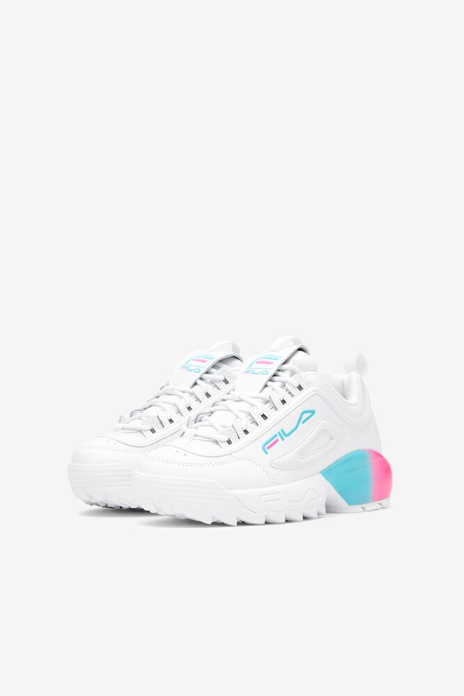 Fila Disruptor 2a Sneakers Blancas Rosas Azules | WRFQ49312