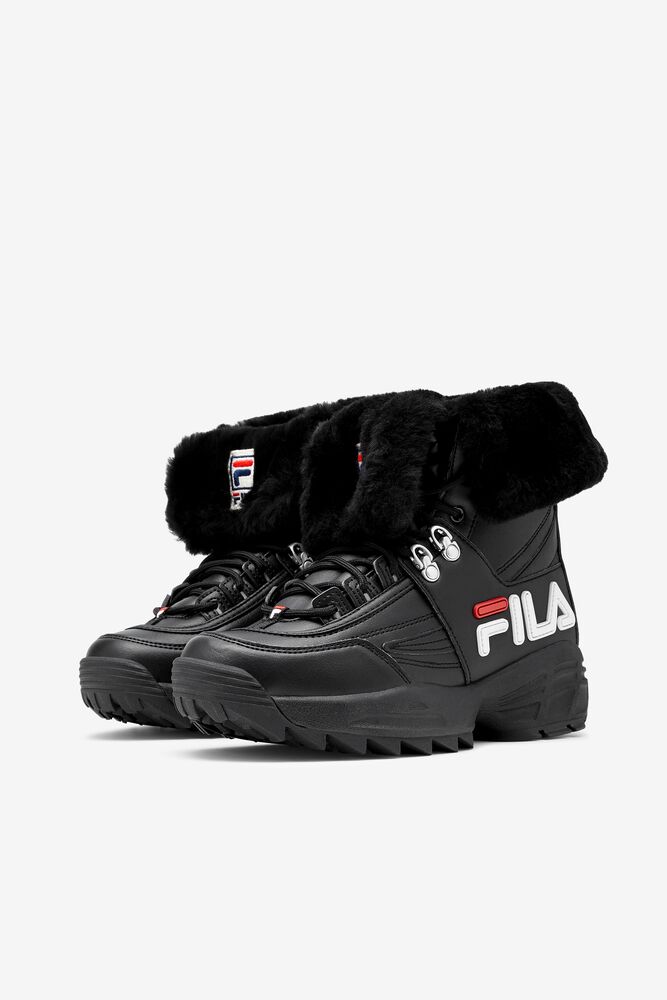 Fila Disruptor Boot Sneakers Negras Blancas Rojas | UWFT26714