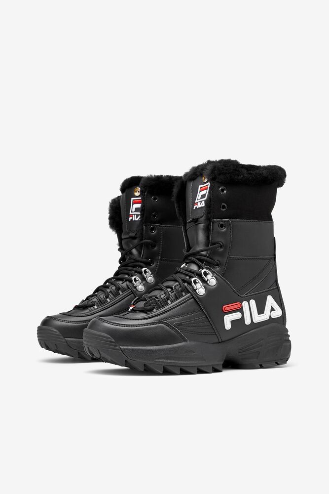 Fila Disruptor Boot Sneakers Negras Blancas Rojas | UWFT26714