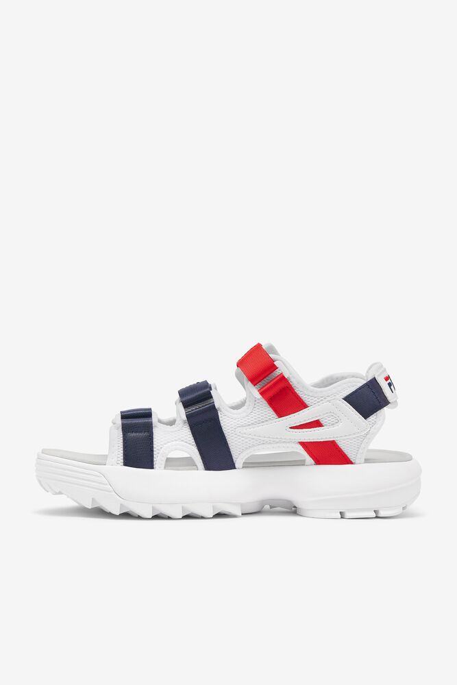 Fila Disruptor Sandal Slide Sandals Blancas Azul Marino Rojas | BCIA63501