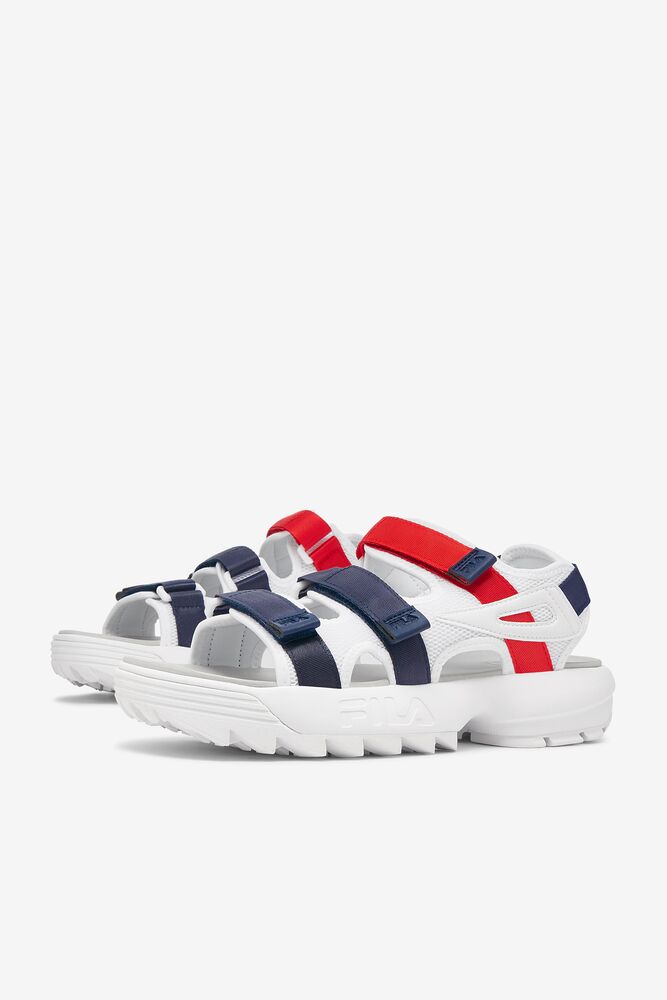 Fila Disruptor Sandal Slide Sandals Blancas Azul Marino Rojas | BCIA63501