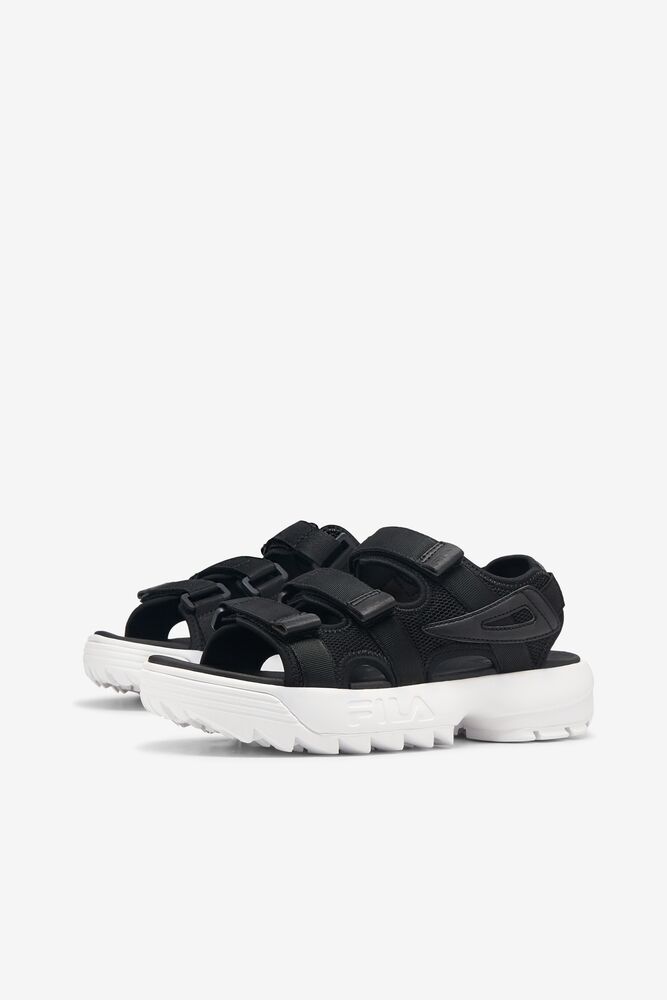 Fila Disruptor Sandal Slide Sandals Negras Negras Blancas | AWZG70235