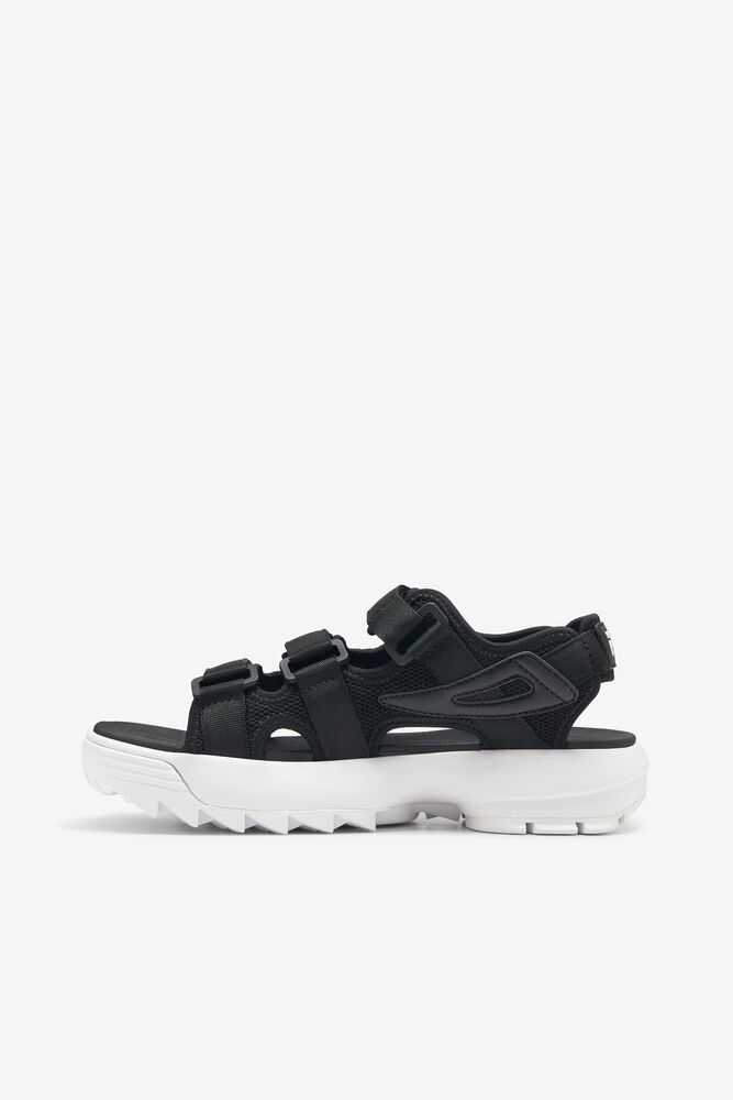 Fila Disruptor Sandal Slide Sandals Negras Negras Blancas | AWZG70235