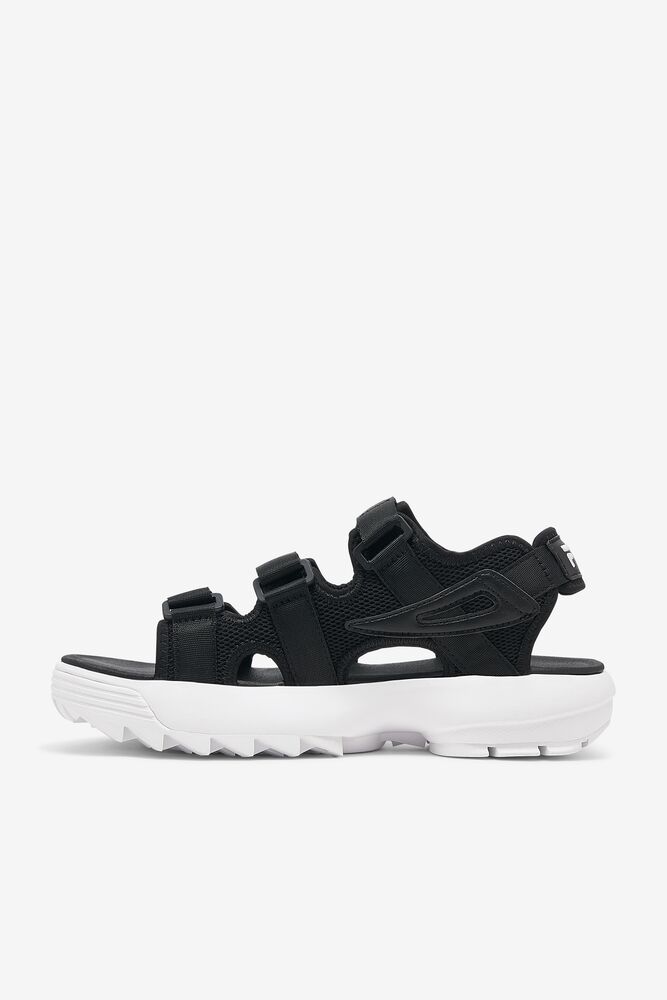 Fila Disruptor Sandal Slide Sandals Negras Negras Blancas | KUNB81769