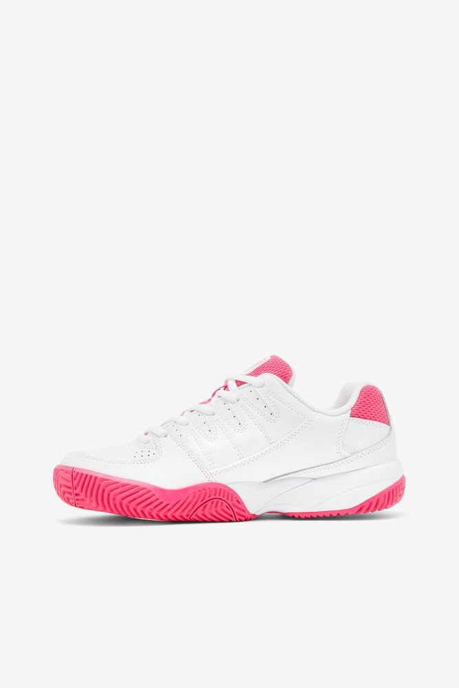 Fila Double Bounce Tennis Shoes Wht/Pglo/Msil | AWRP93418