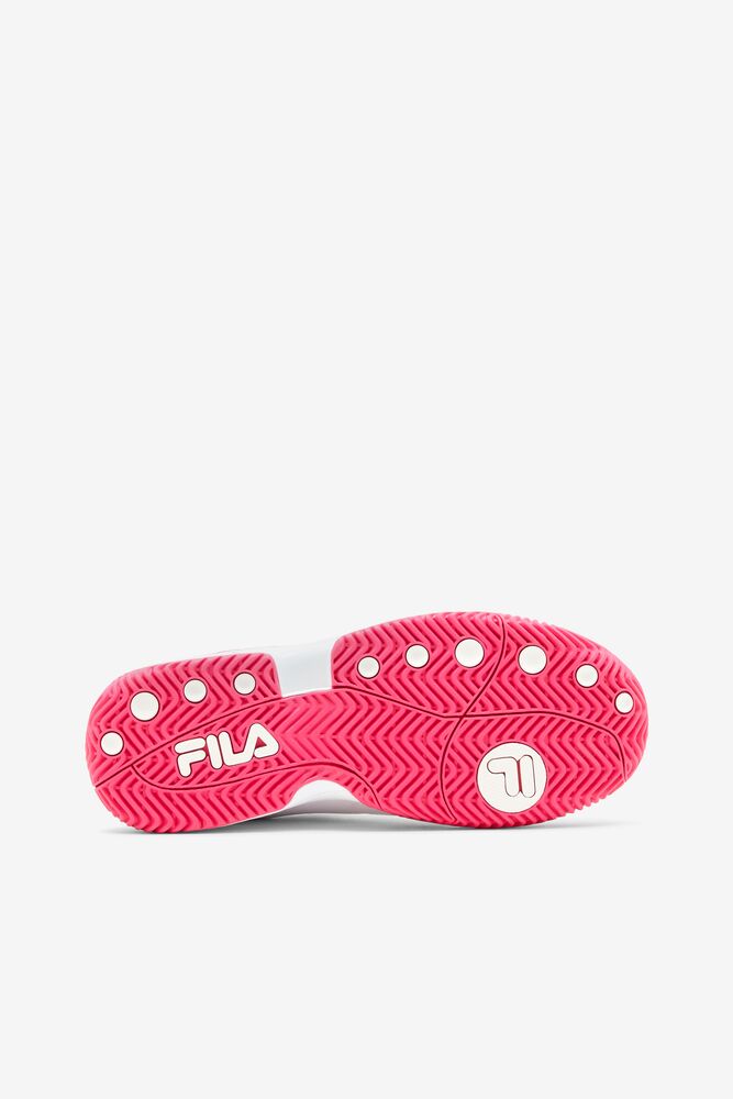 Fila Double Bounce Tennis Shoes Wht/Pglo/Msil | AWRP93418