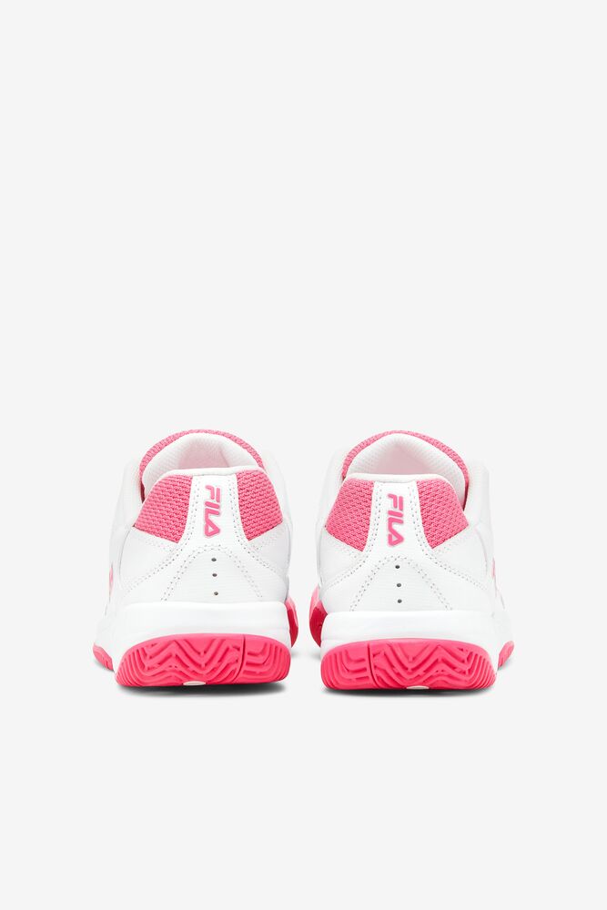 Fila Double Bounce Tennis Shoes Wht/Pglo/Msil | AWRP93418