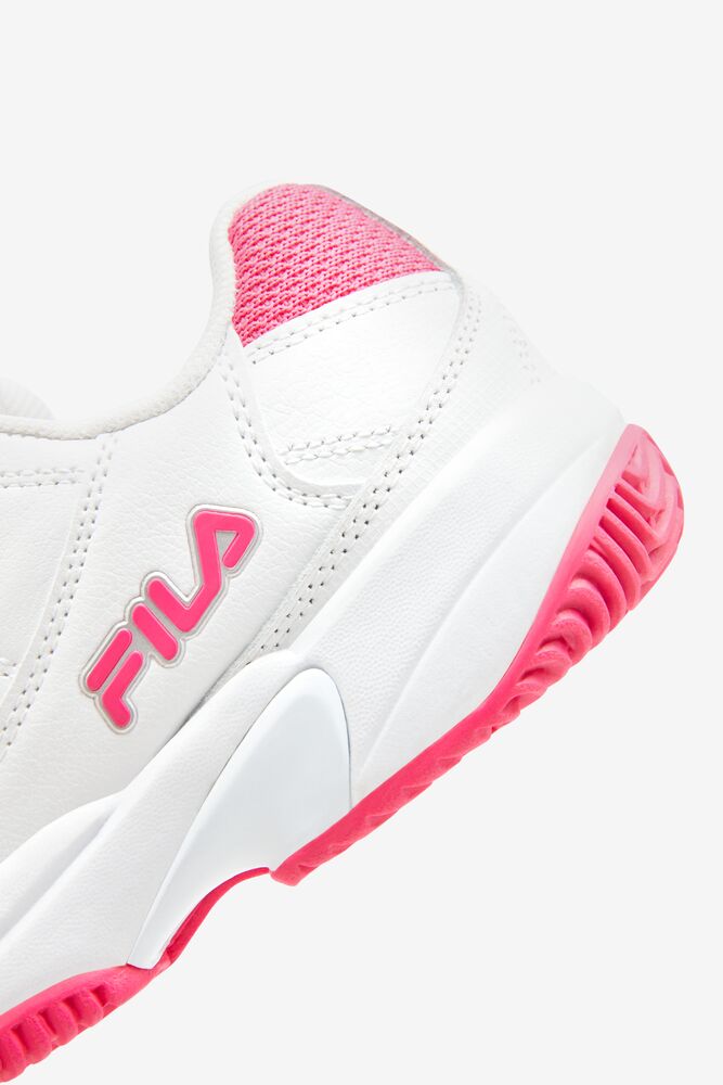 Fila Double Bounce Tennis Shoes Wht/Pglo/Msil | AWRP93418