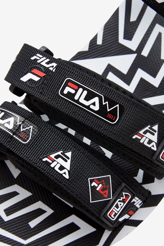 Fila Drifter Dns '90s Slide Sandals Negras Blancas Rojas | MEOK08561