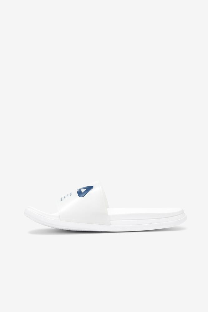 Fila Drifter Luxe Clear Slide Sandals Blancas Azul Marino Rojas | PTDR41376