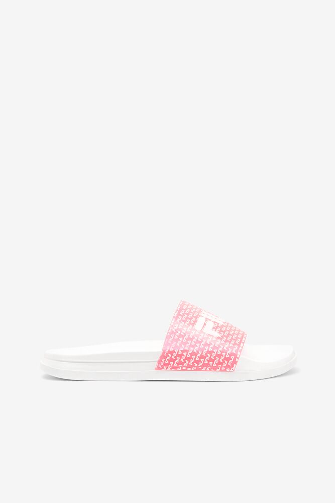 Fila Drifter Luxe Repeat Slide Sandals Blancas Rosas Blancas | YCSK26401