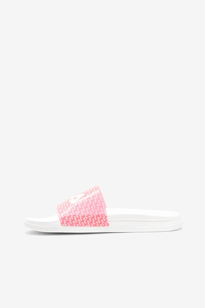 Fila Drifter Luxe Repeat Slide Sandals Blancas Rosas Blancas | UEYS26081