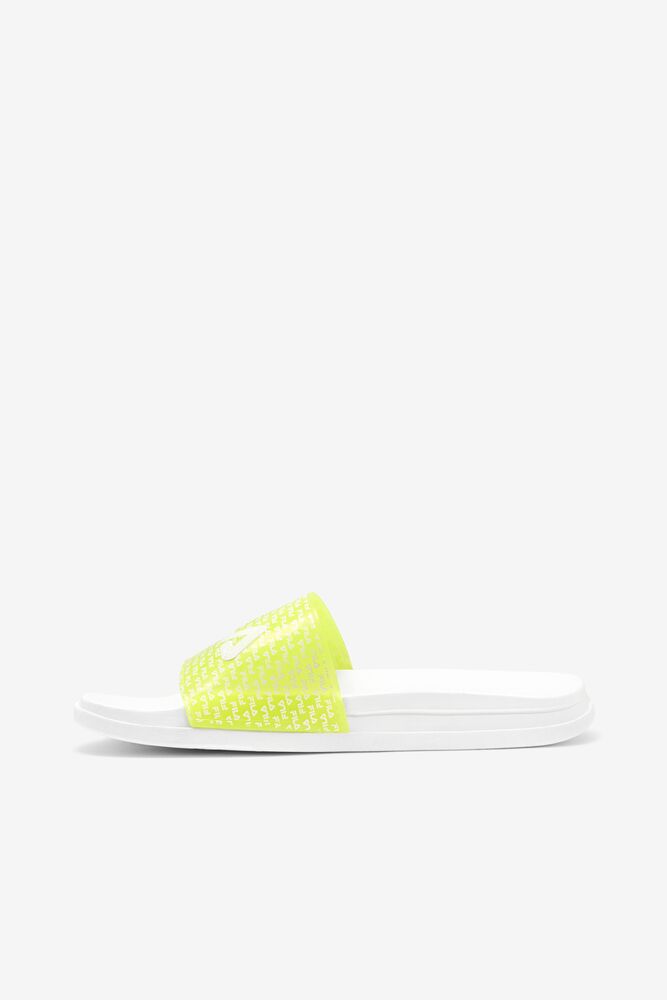 Fila Drifter Luxe Repeat Slide Sandals Blancas Amarillo Blancas | VWZR63981