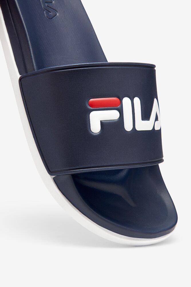 Fila Drifter Luxe Slide Sandals Azul Marino Azul Marino Blancas | YCNO40276