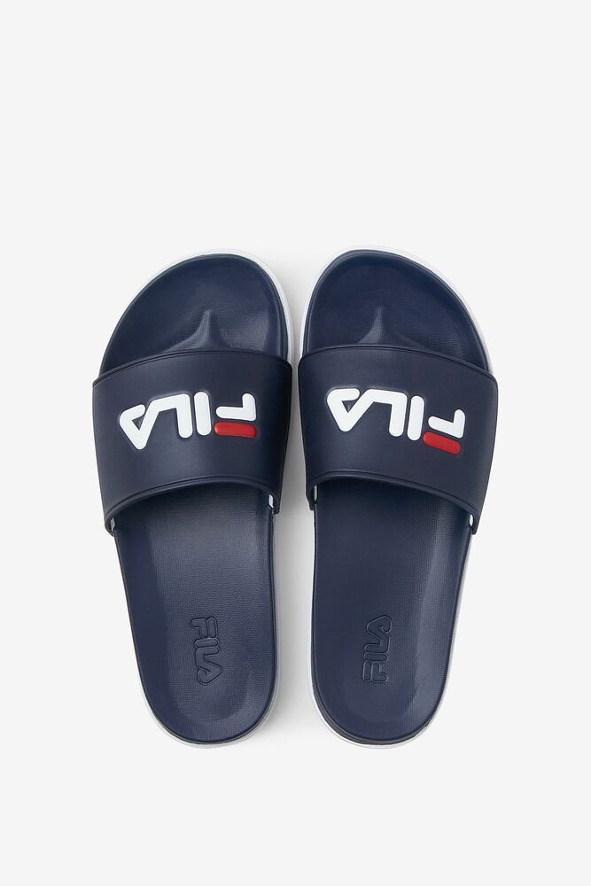 Fila Drifter Luxe Slide Sandals Azul Marino Azul Marino Blancas | YCNO40276