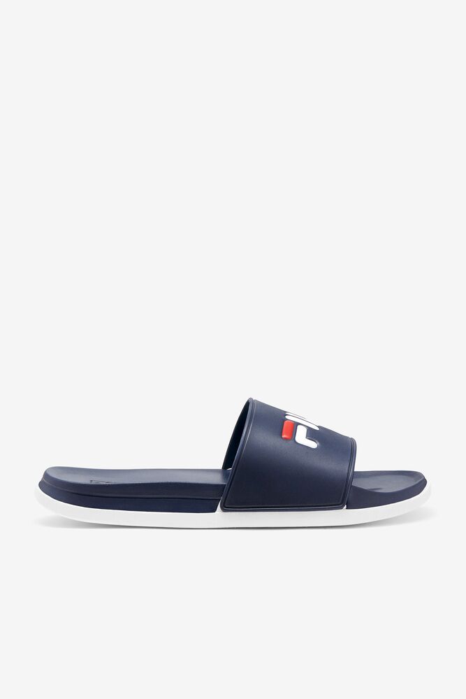 Fila Drifter Luxe Slide Sandals Azul Marino Azul Marino Blancas | YCNO40276