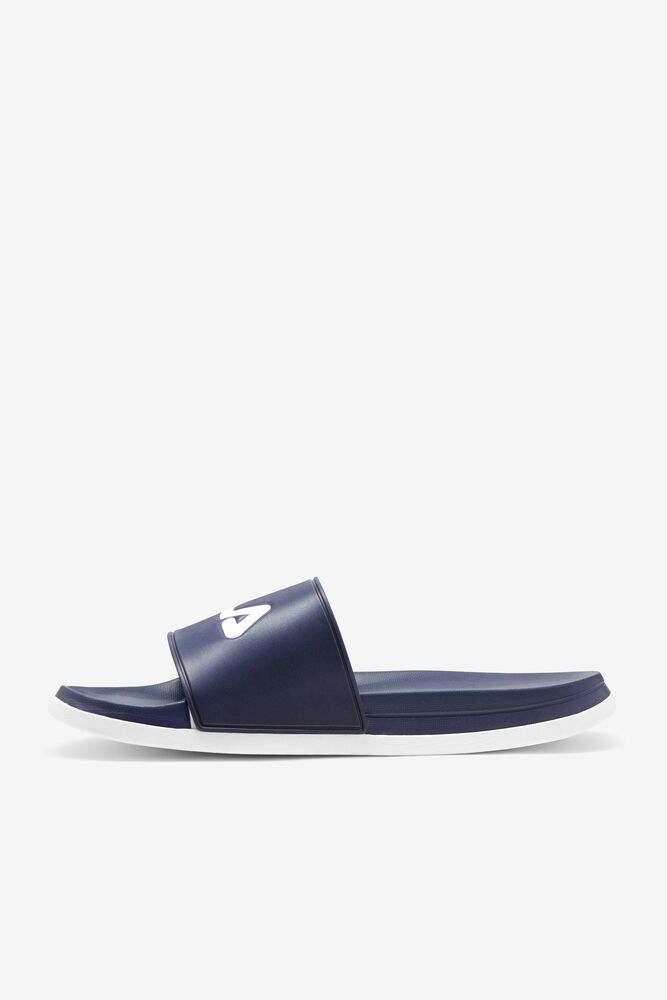 Fila Drifter Luxe Slide Sandals Azul Marino Azul Marino Blancas | WLAY86410