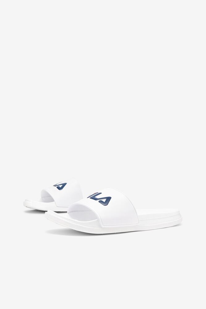 Fila Drifter Luxe Slide Sandals Blancas Azul Marino Rojas | TMAR97538