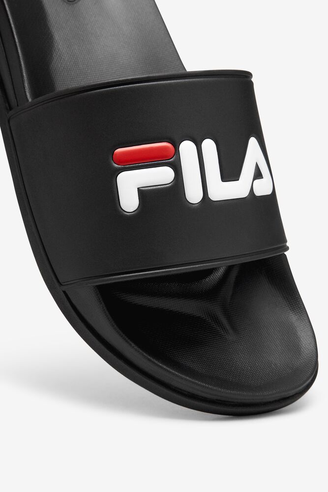 Fila Drifter Luxe Slide Sandals Negras Rojas Blancas | DATI35204