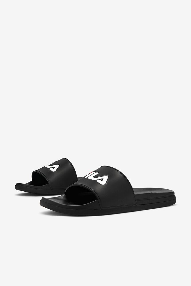 Fila Drifter Luxe Slide Sandals Negras Rojas Blancas | AYDX94057