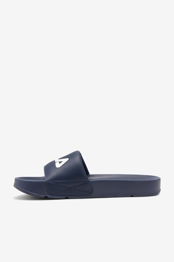 Fila Drifter Slide Sandals Azul Marino Rojas Blancas | ZQRA29780