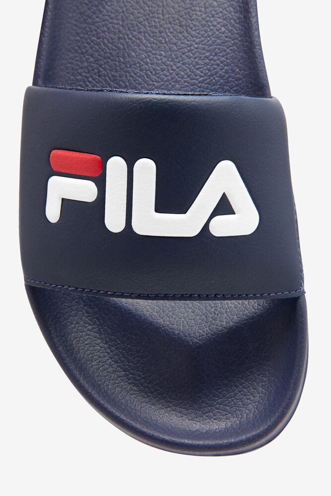 Fila Drifter Slide Sandals Azul Marino Rojas Blancas | ZQRA29780