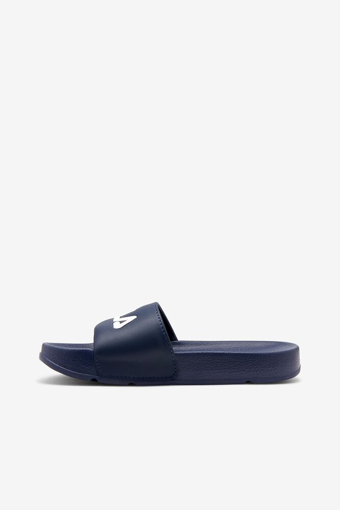 Fila Drifter Slide Sandals Azul Marino Rojas Blancas | MXLA53094