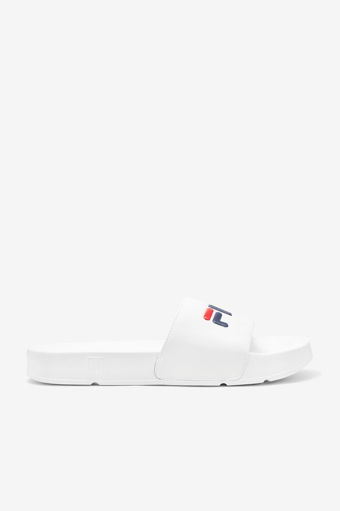 Fila Drifter Slide Sandals Blancas Azul Marino Rojas | CXAB65428