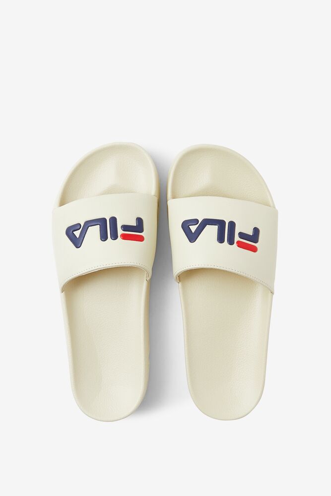 Fila Drifter Slide Sandals Creme Azul Marino Rojas | WJSR58420