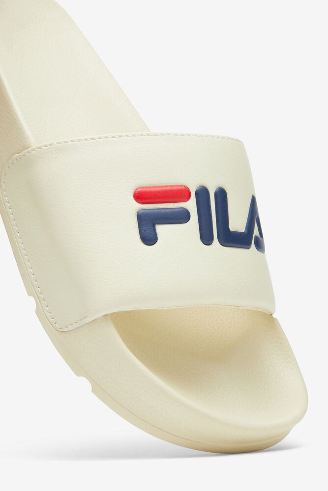 Fila Drifter Slide Sandals Creme Azul Marino Rojas | WJSR58420