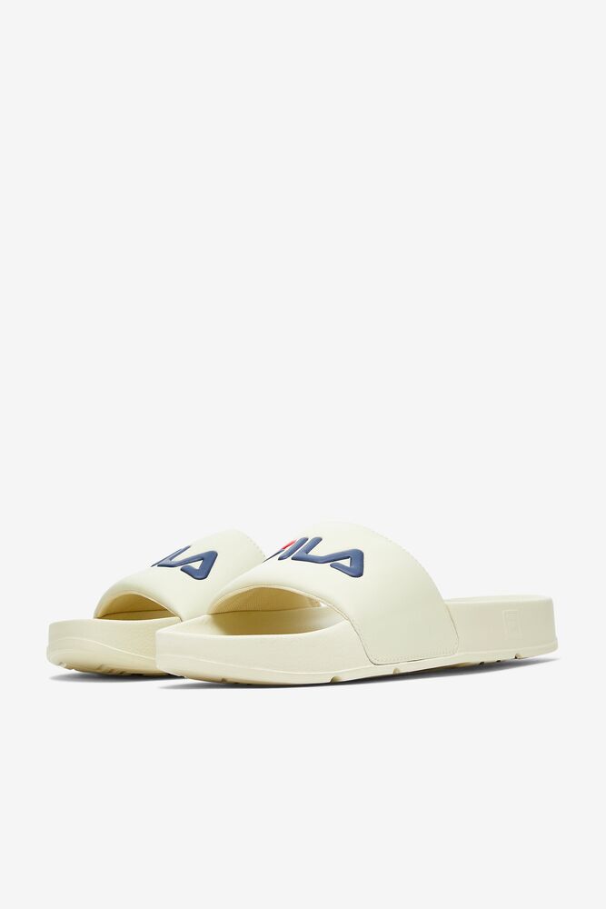 Fila Drifter Slide Sandals Creme Azul Marino Rojas | WJSR58420