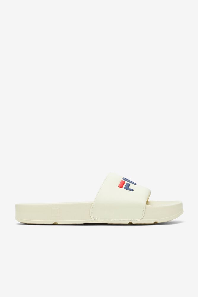 Fila Drifter Slide Sandals Creme Azul Marino Rojas | WJSR58420